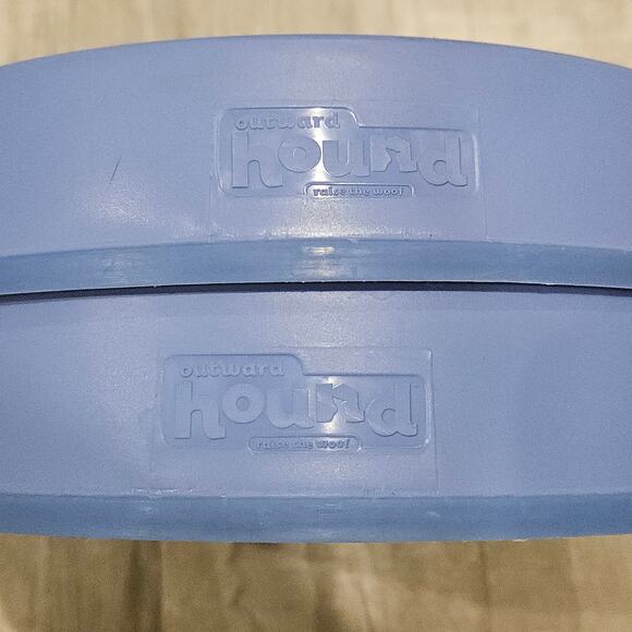 Outward Hound Slo Bowl Lot of 2 Dog Fun Slow Feeder Large Regular Blue Non Slip - Picture 6 of 10
